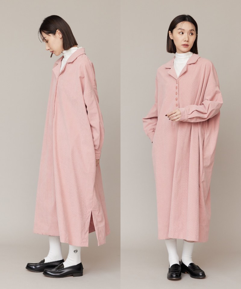 燈心絨襯衫洋裝