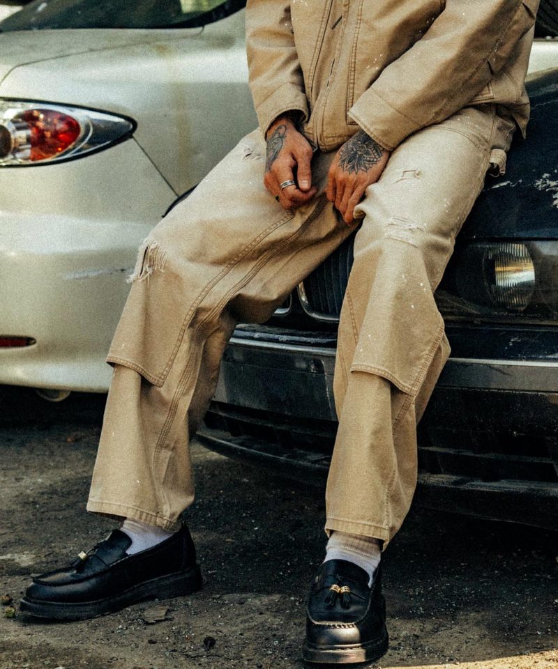 ORDINARY 潑漆做舊工作褲