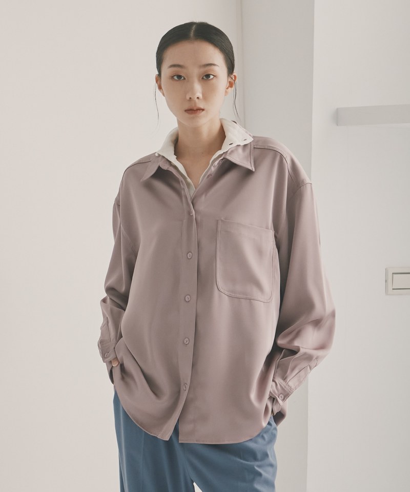 Silky Drape Volume Shirt