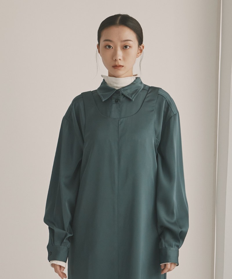 Silky Drape Volume Shirt