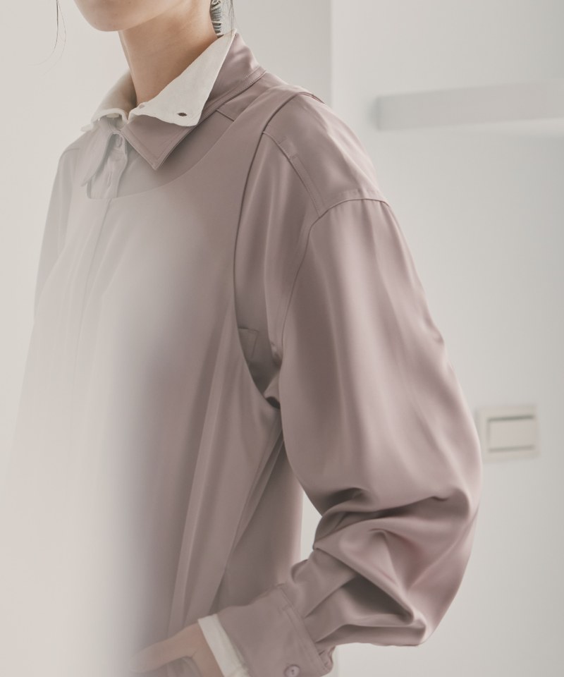 Silky Drape Volume Shirt