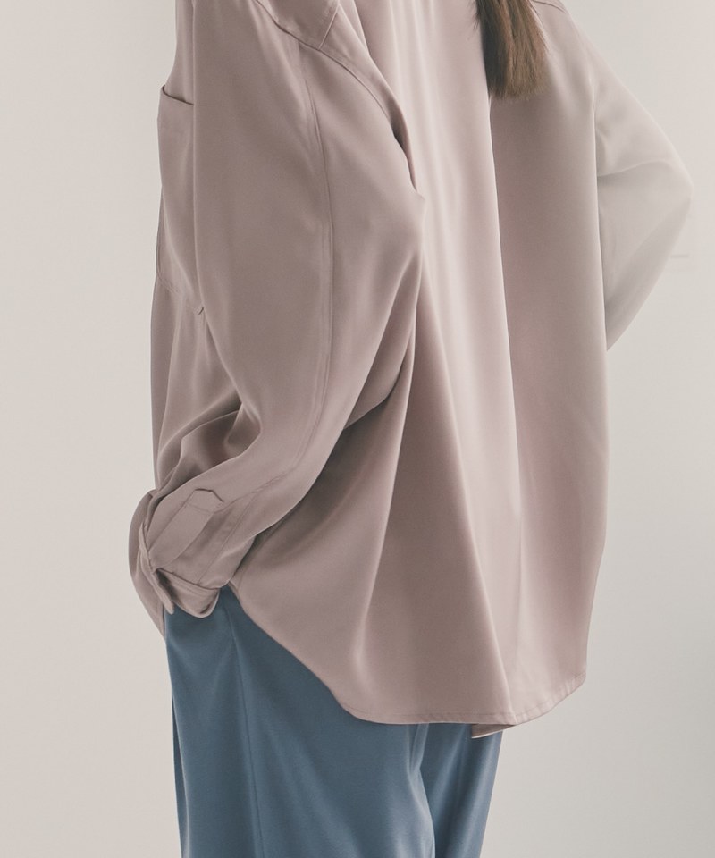 Silky Drape Volume Shirt