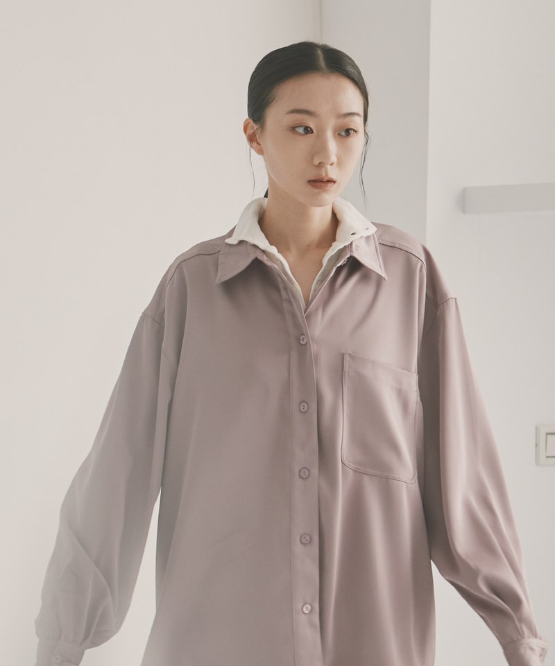 Silky Drape Volume Shirt