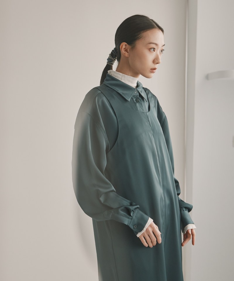 Silky Drape Volume Shirt