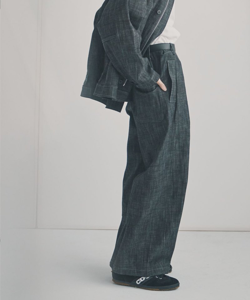 Curve Cut Denim Trousers