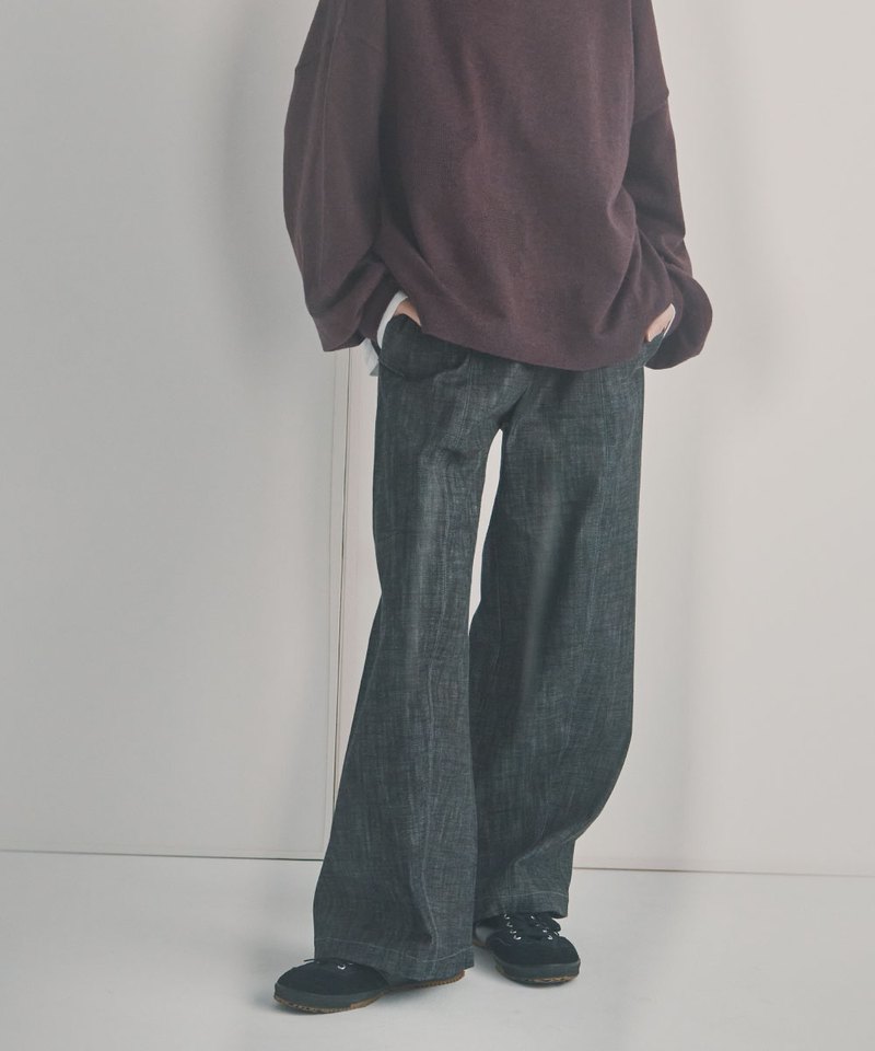Curve Cut Denim Trousers