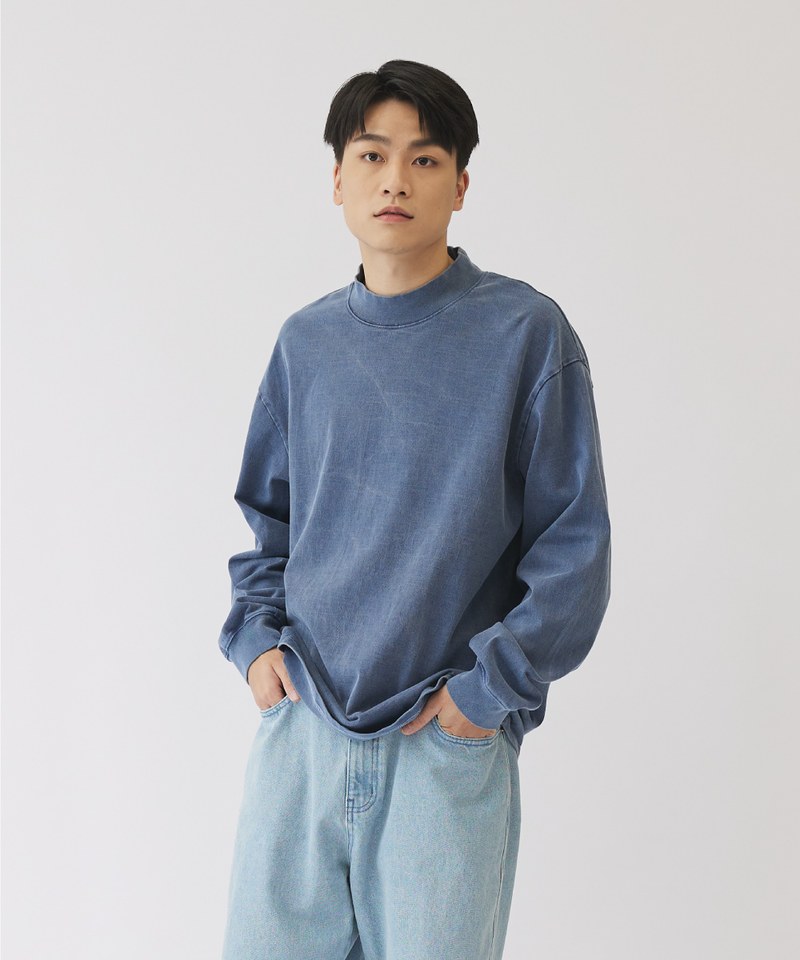 小P社長中高領重磅長TEE