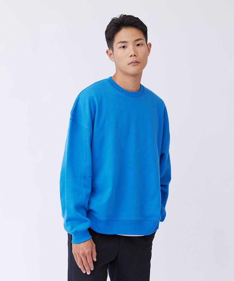 Oversized寬鬆多色圓領大學Tee