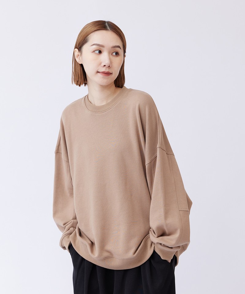 Oversized寬鬆多色圓領大學Tee