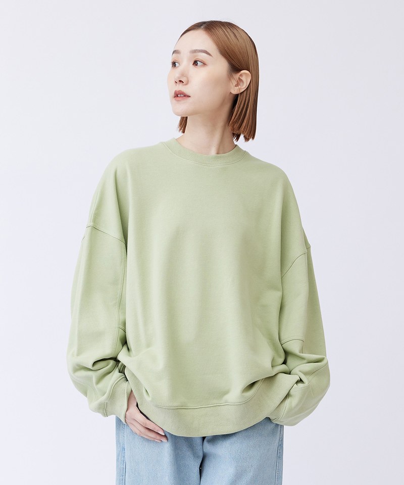 Oversized寬鬆多色圓領大學Tee