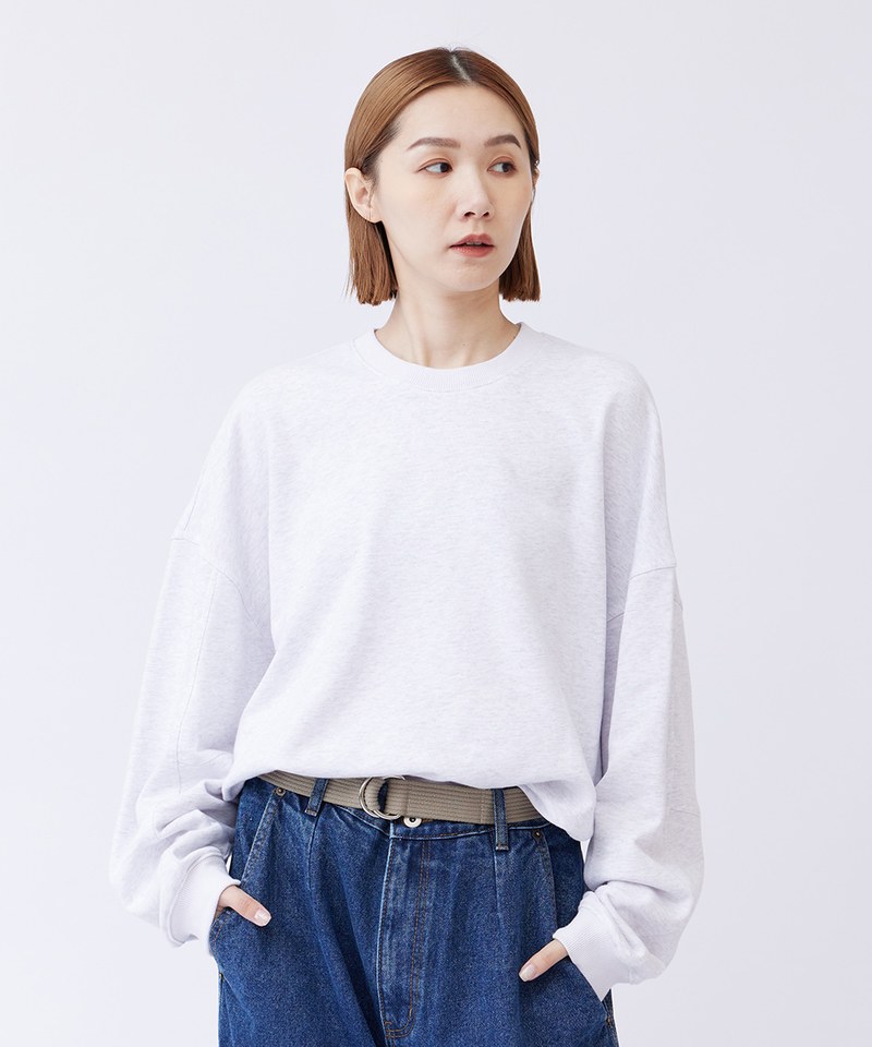 Oversized寬鬆多色圓領大學Tee
