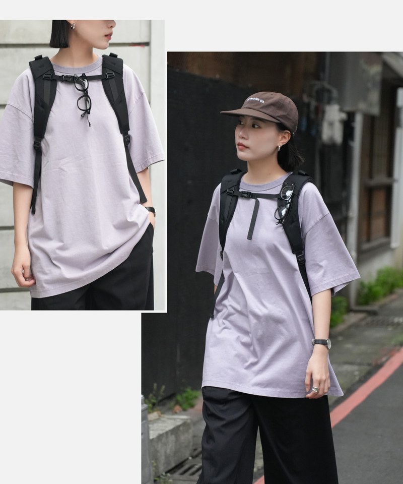 寬版刺繡水洗TEE