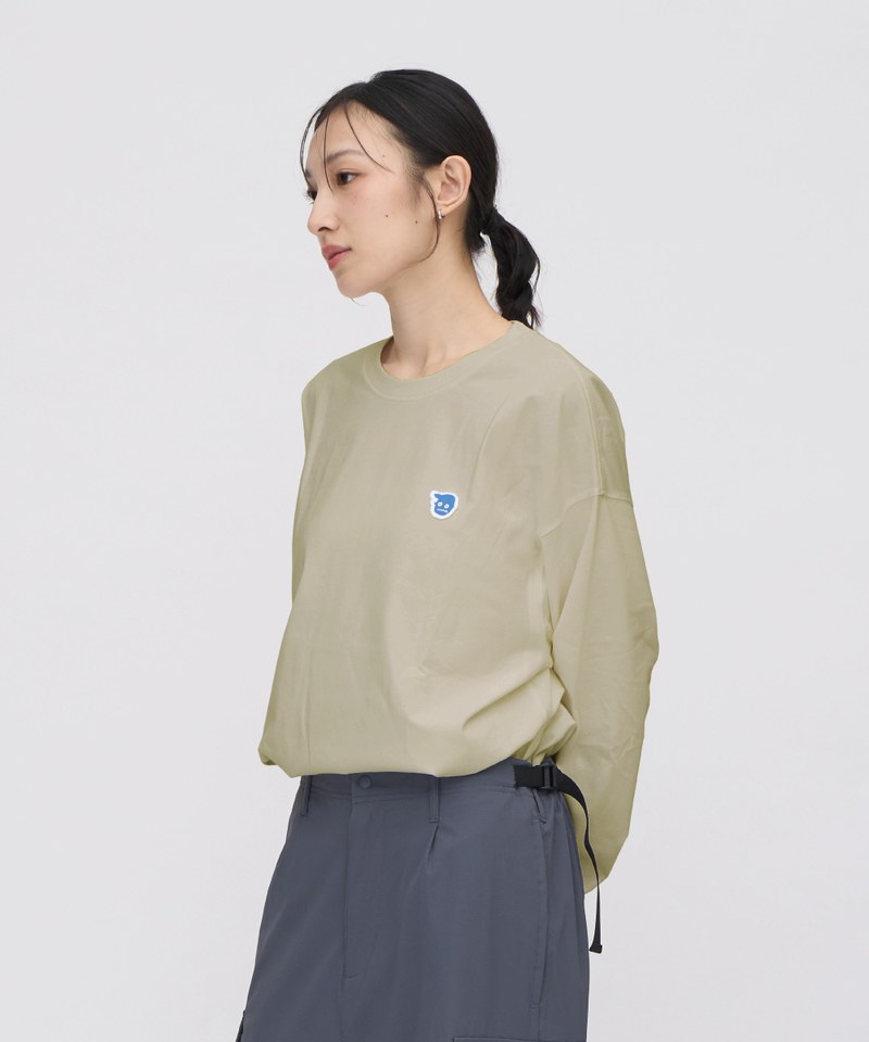 小P社長logo多色長袖鬆身TEE