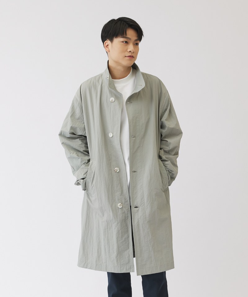 小P社長SHOP COAT 防潑水長版工裝風衣外套