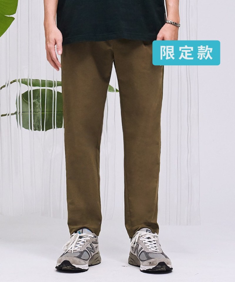 1616 LOKA 細格紋彈力親膚修身長褲