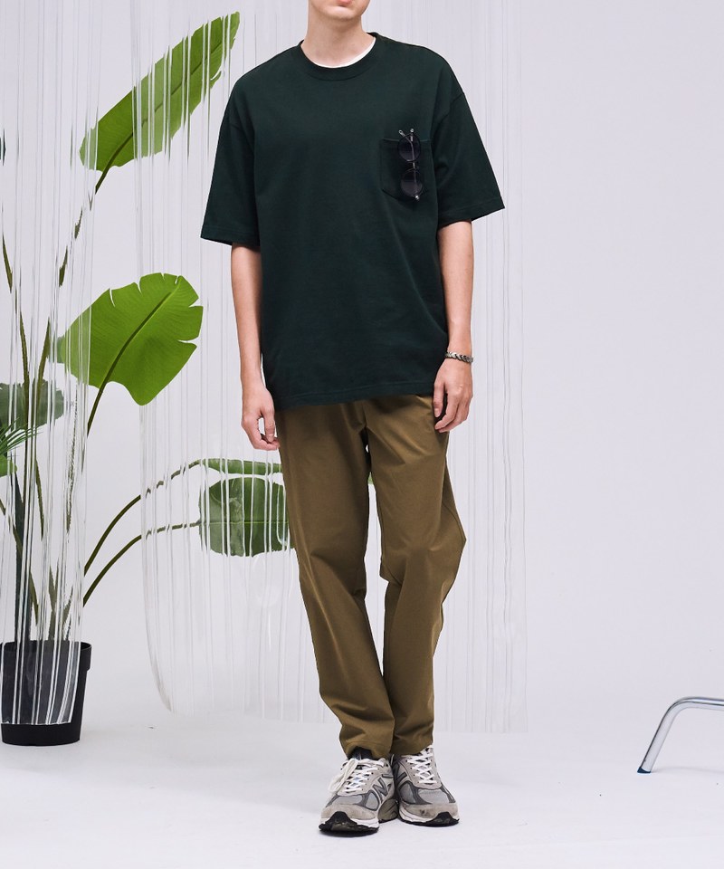 1616 LOKA 細格紋彈力親膚修身長褲