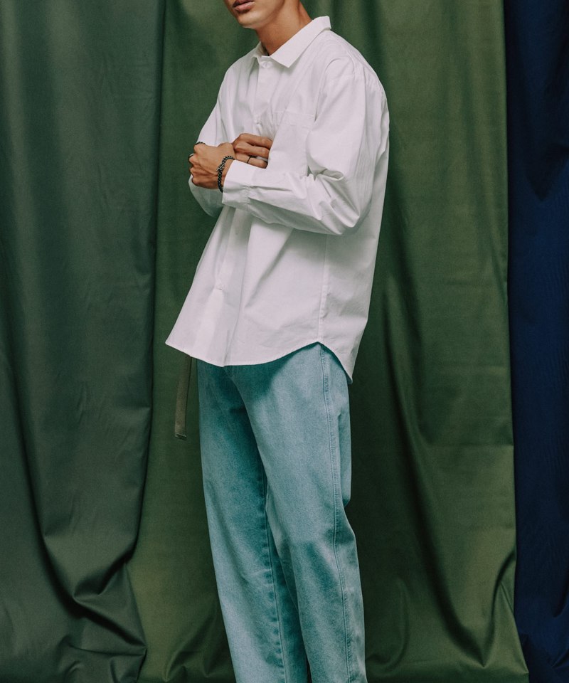 修身直筒牛仔褲