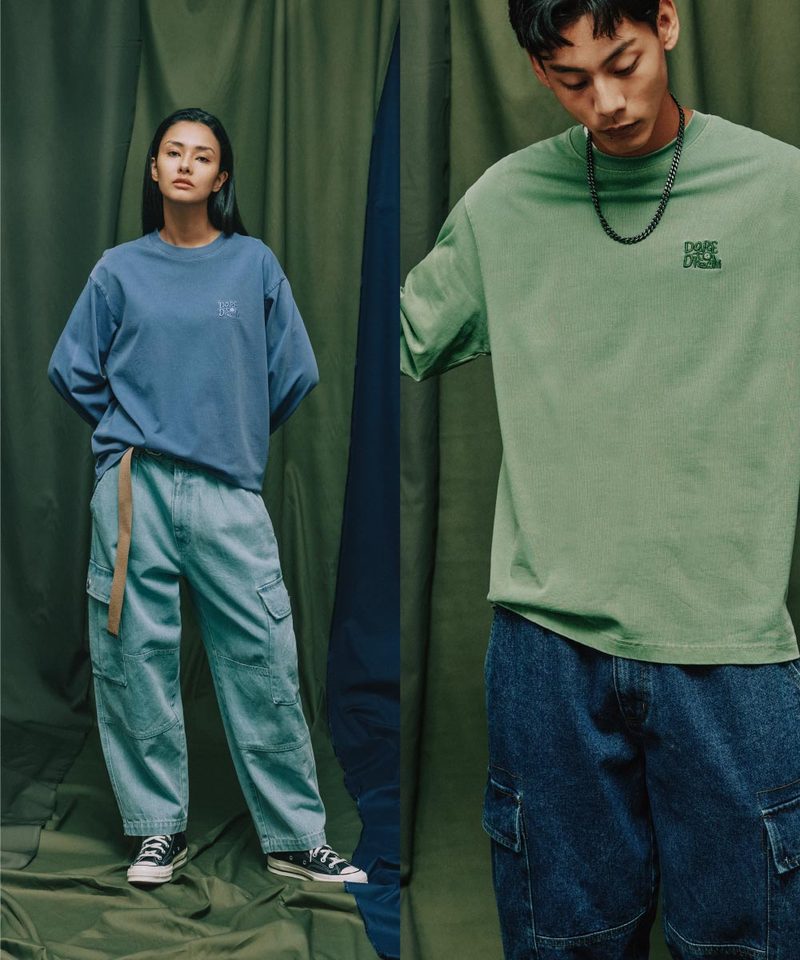 丹寧繭型口袋長褲