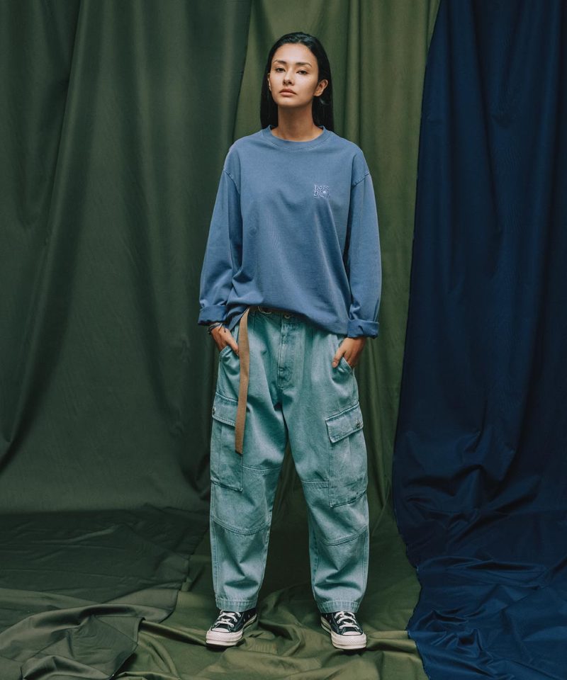 丹寧繭型口袋長褲