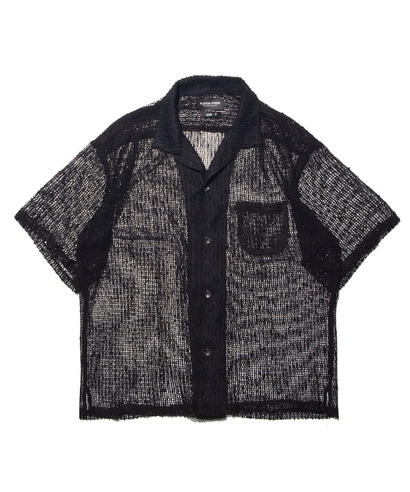 蕾絲短袖襯衫 pilling lace shirt