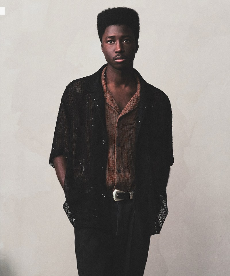 蕾絲短袖襯衫 pilling lace shirt