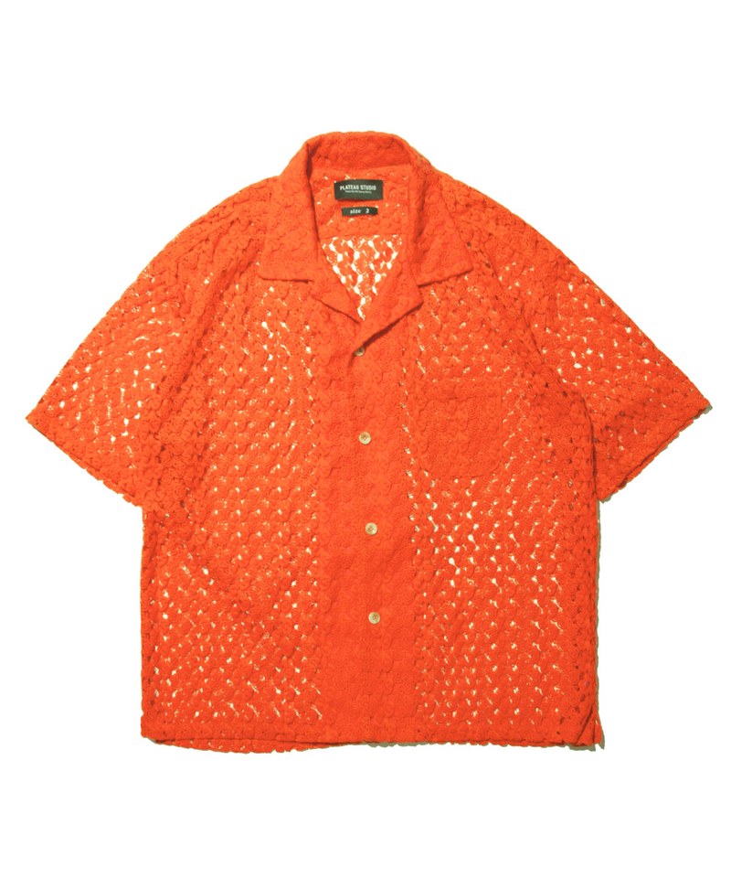 蕾絲短袖襯衫 napkin lace shirt