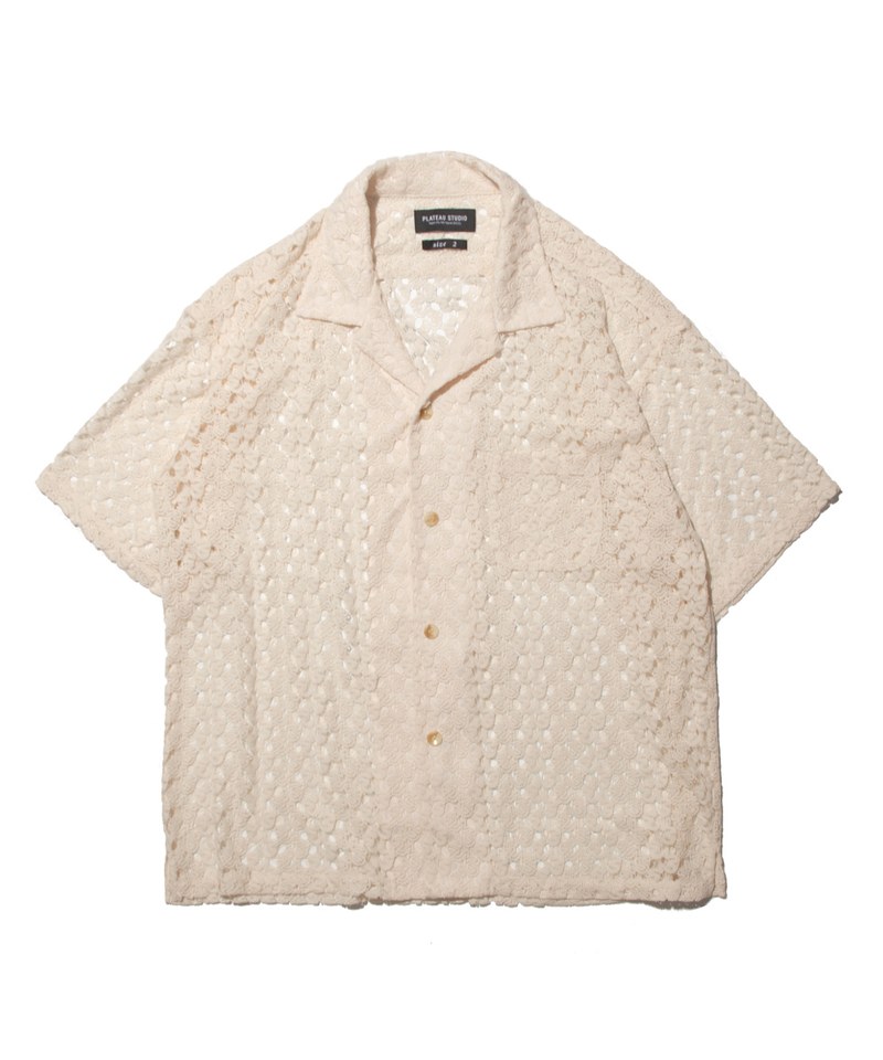 蕾絲短袖襯衫 napkin lace shirt
