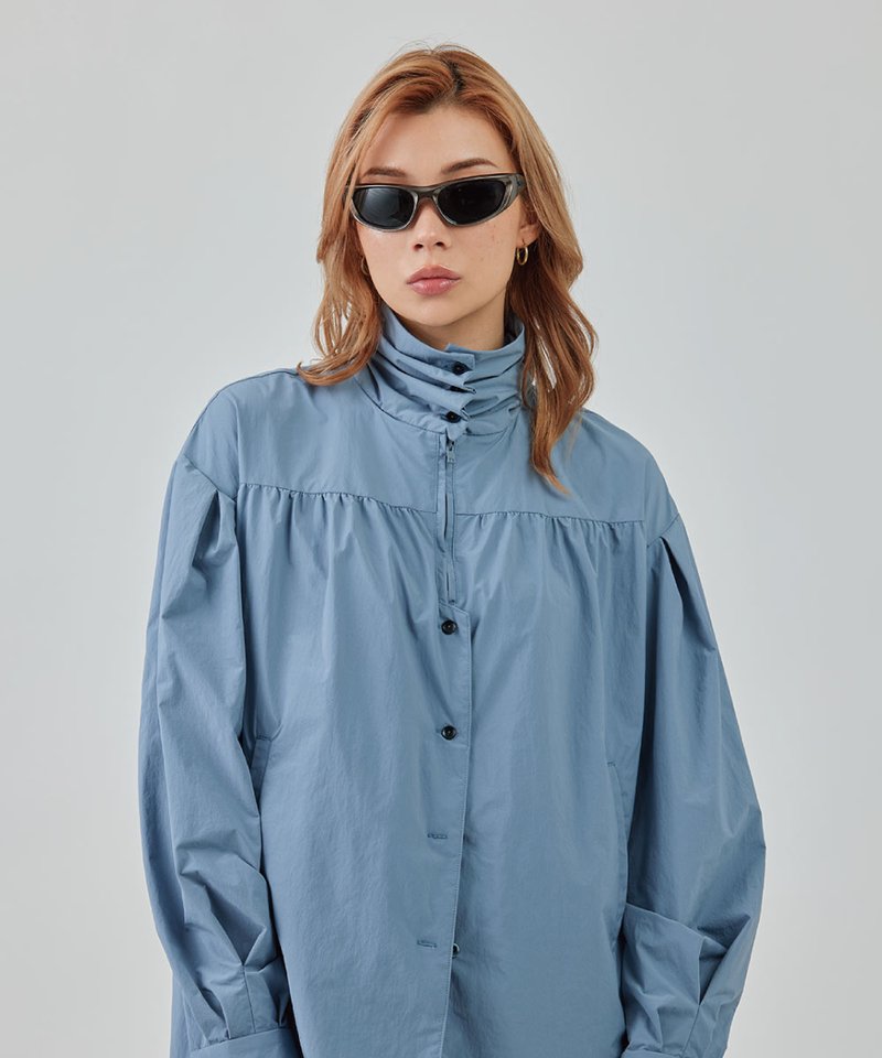 高領襯衫 Ruched Collar Shirt