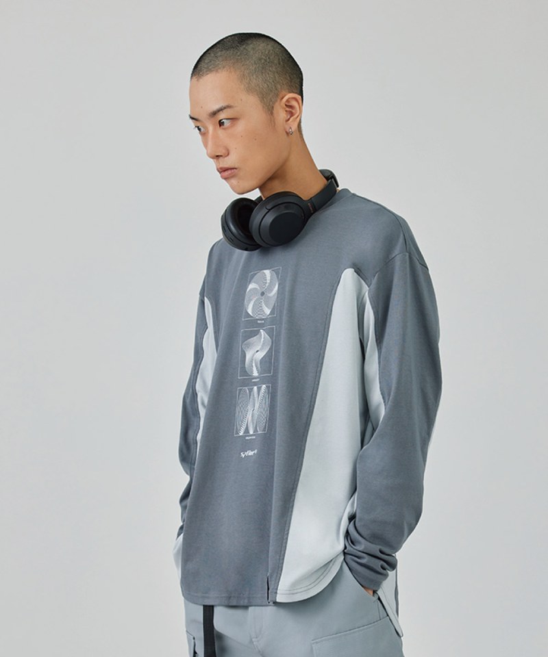 SFL9913-242 拼接長袖上衣 Paneled Long-Sleeve T