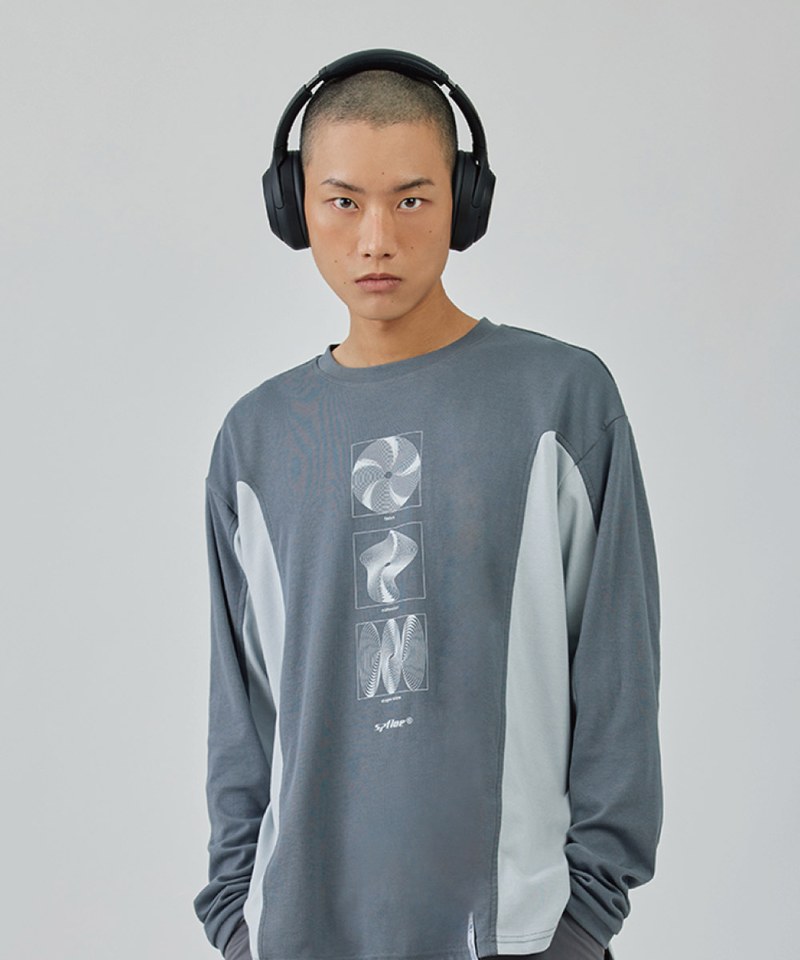 SFL9913-242 拼接長袖上衣 Paneled Long-Sleeve T