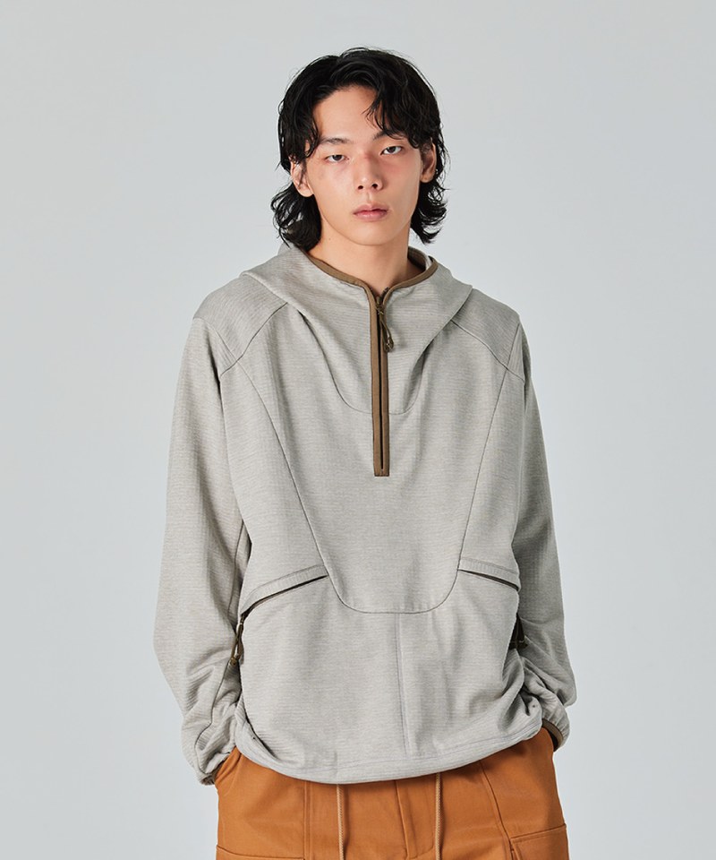 SFL9921-242 半拉鍊連帽衫 Checker Fleece Half-Zip Hoodie