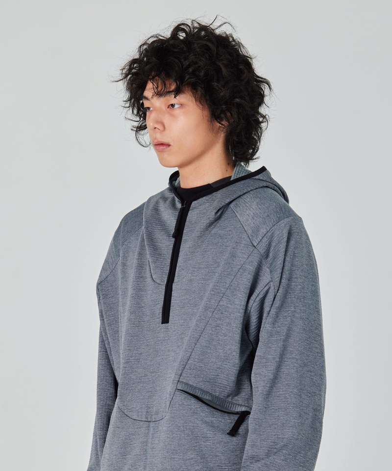 半拉鍊連帽衫 Checker Fleece Half-Zip Hoodie