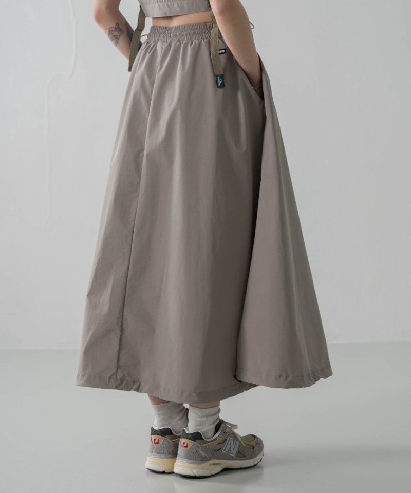 抽繩長裙 Sporty Nylon Full Skirts