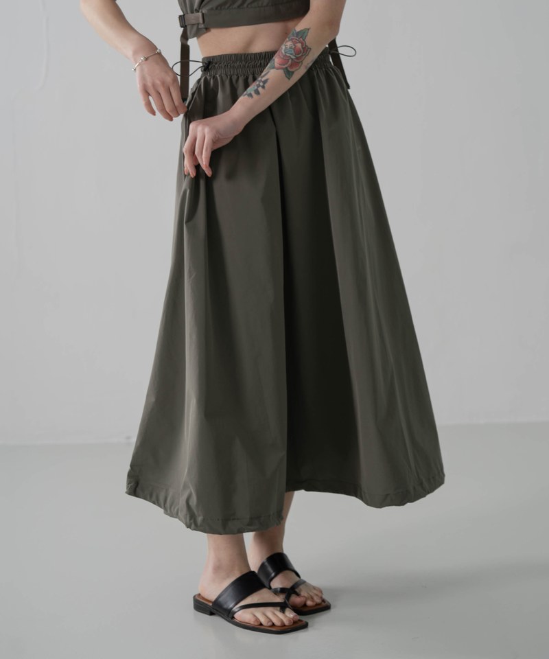 抽繩長裙 Sporty Nylon Full Skirts