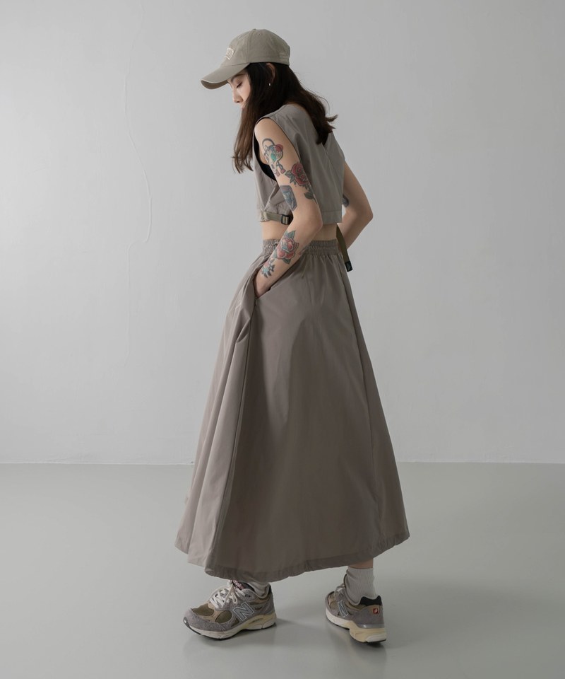 抽繩長裙 Sporty Nylon Full Skirts