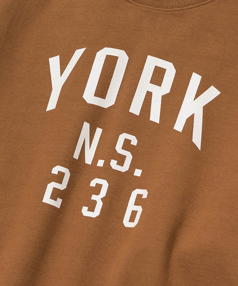 復古印花長袖大學Tee 22fw ns york sweatshirts