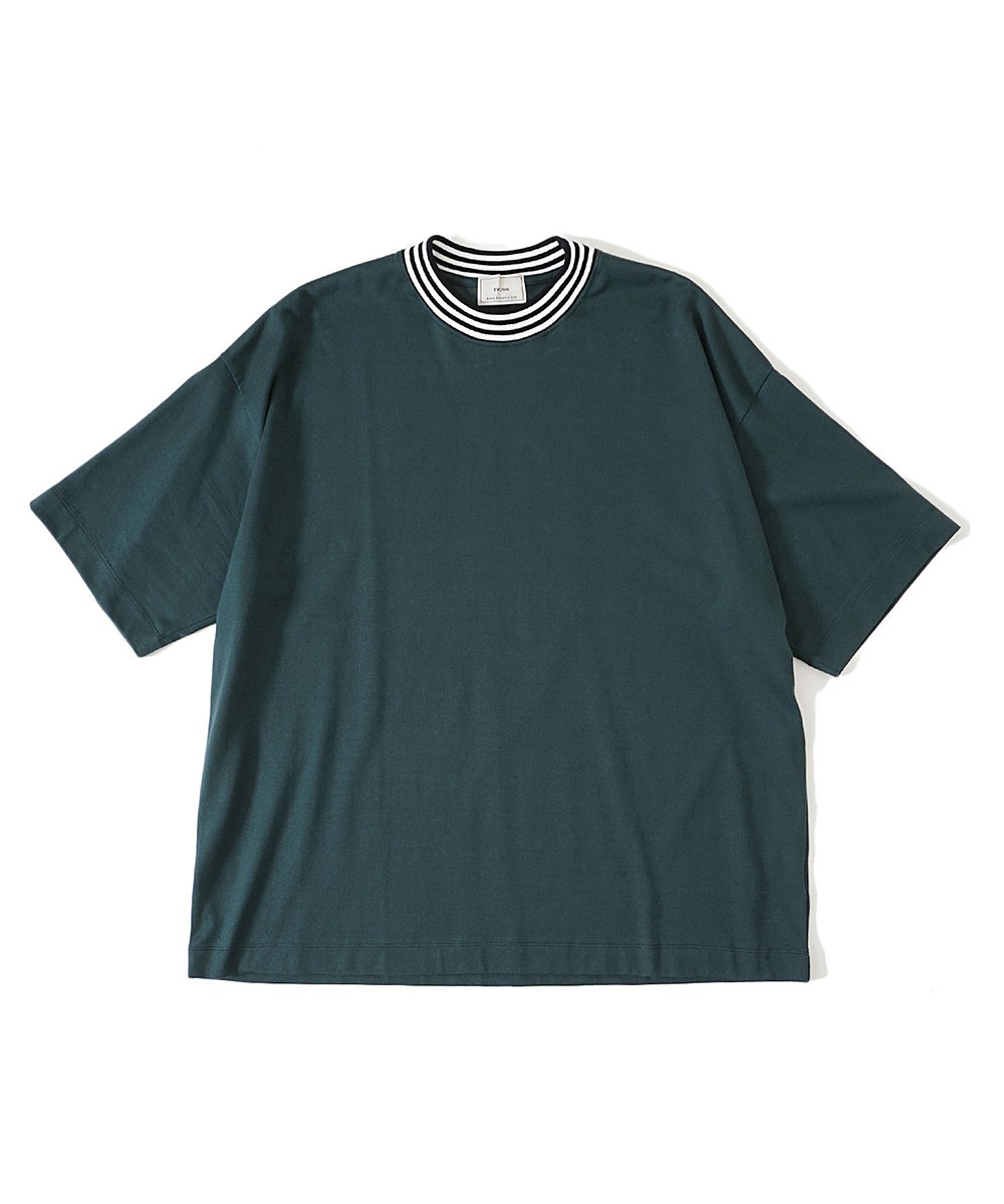 羅紋領條紋Tee BORDER RIB S/S T-SHIRT