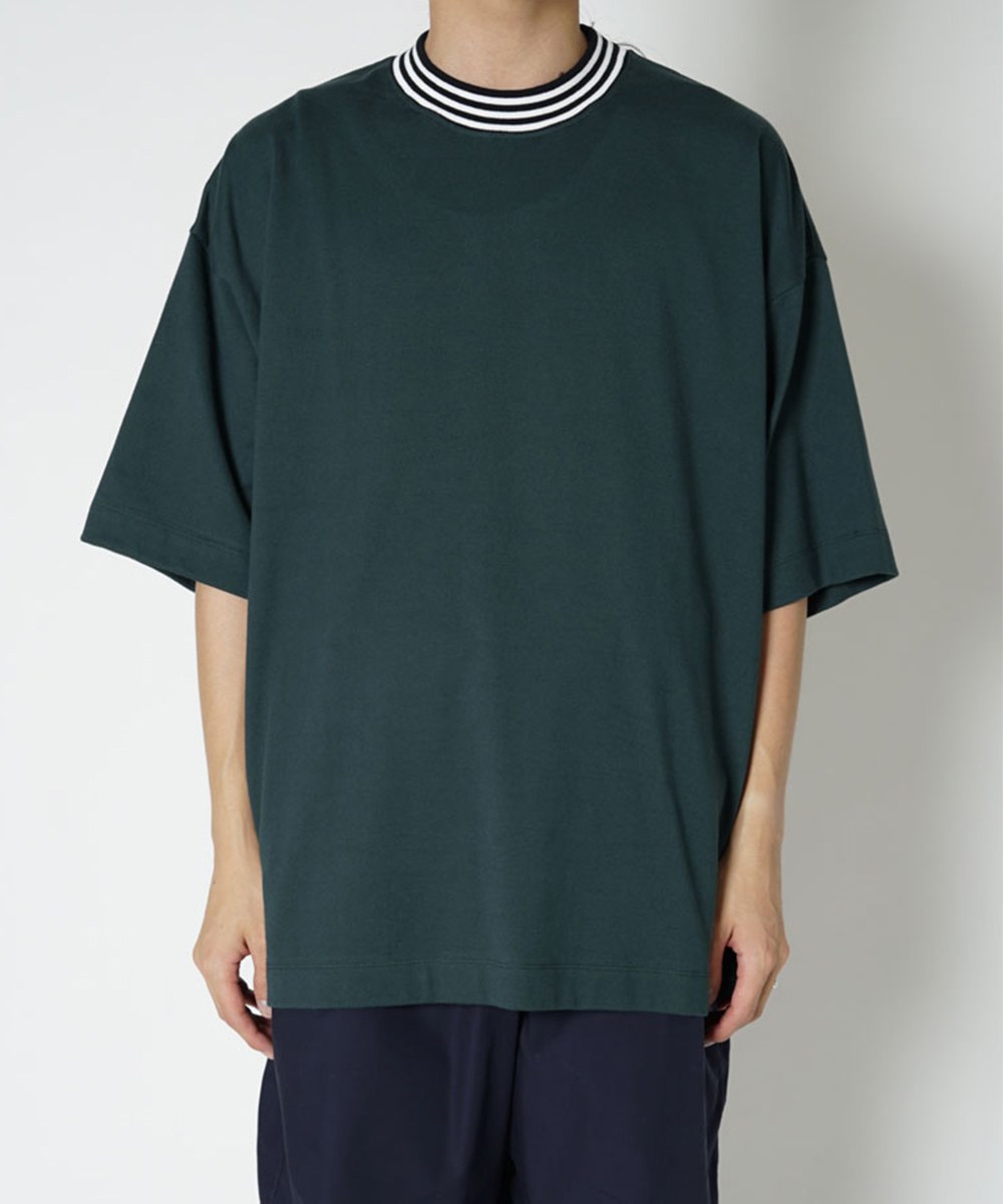 羅紋領條紋Tee BORDER RIB S/S T-SHIRT