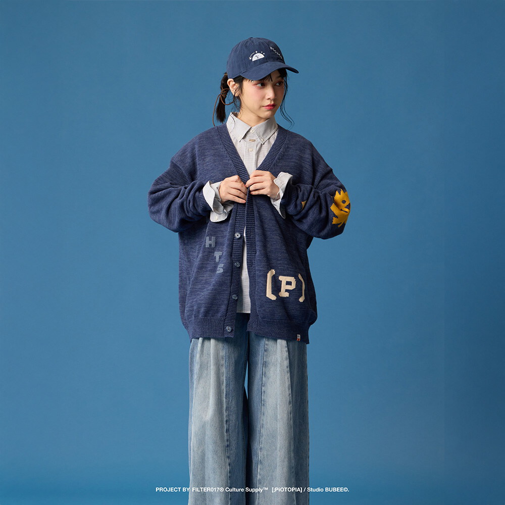 DAYS NIGHTS 緹花開襟毛衣