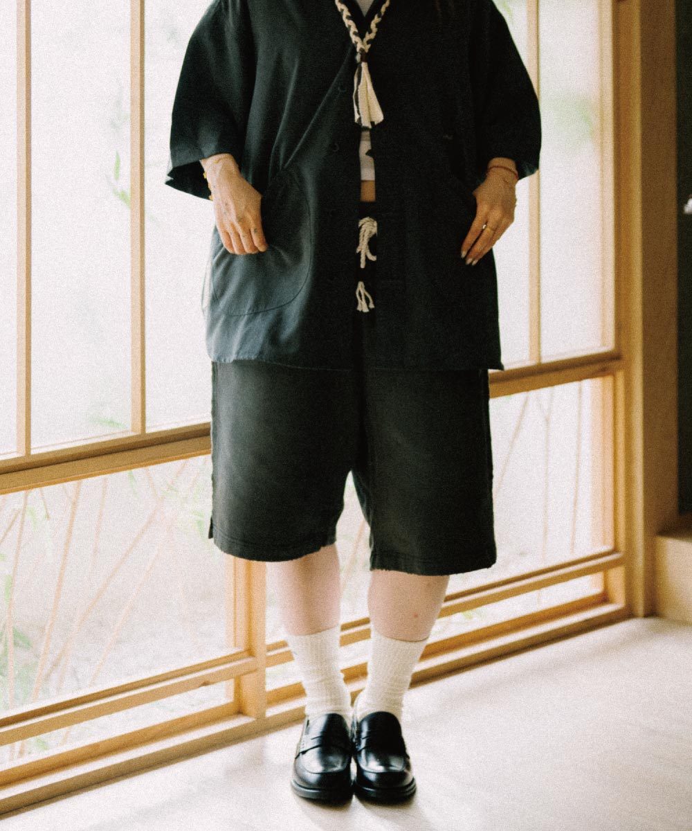 重洗水散邊棉褲