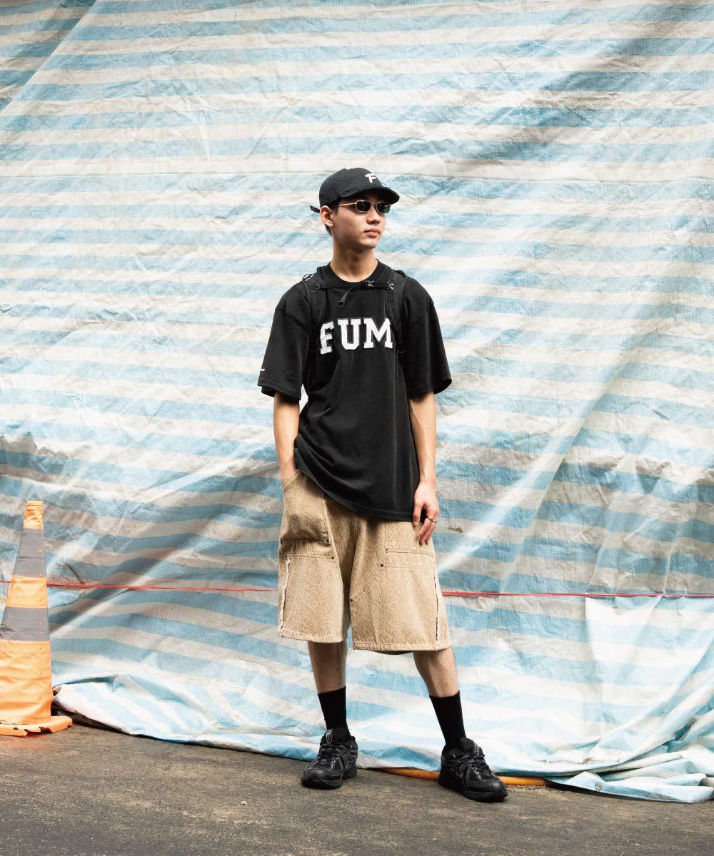 FUM洗水布繡tee