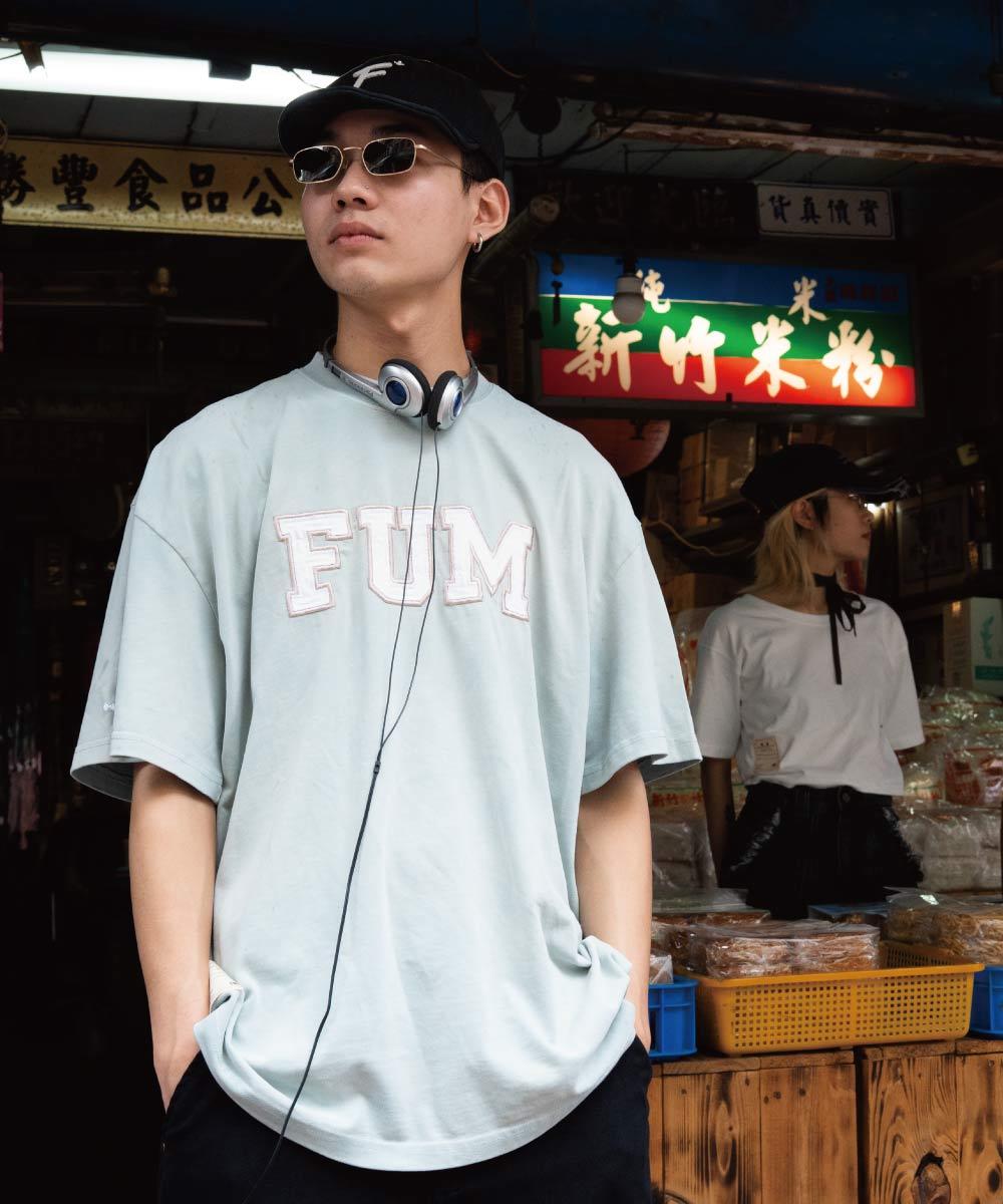 FUM洗水布繡tee