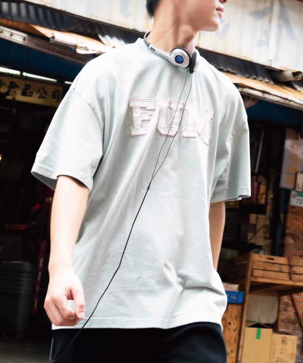 FUM洗水布繡tee