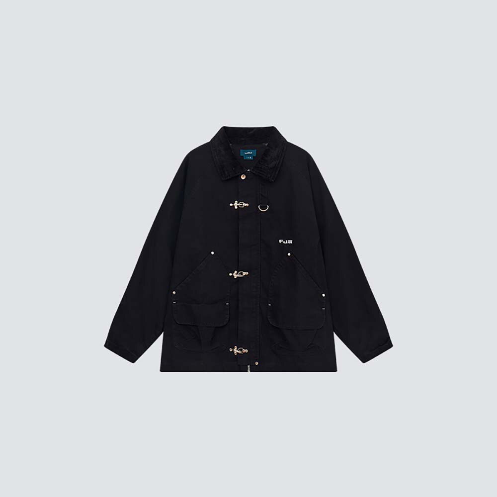 珠帆反絨領口法式工裝