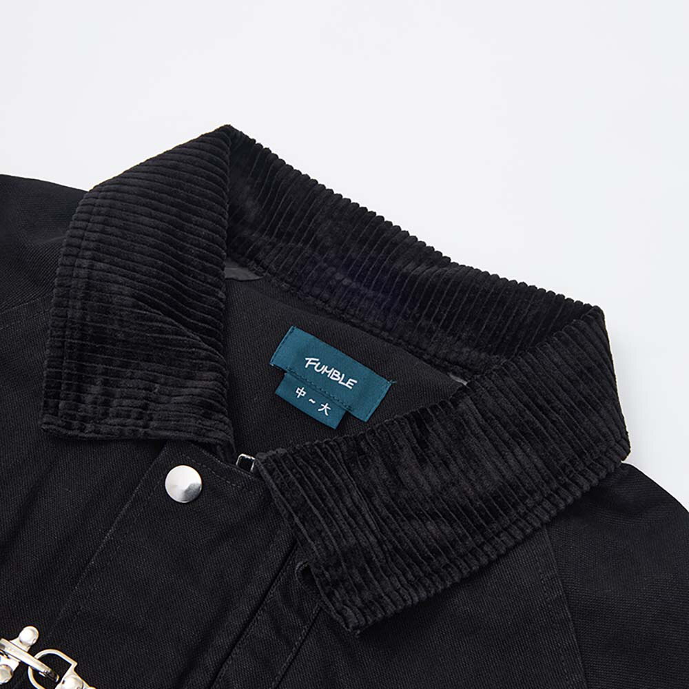 珠帆反絨領口法式工裝