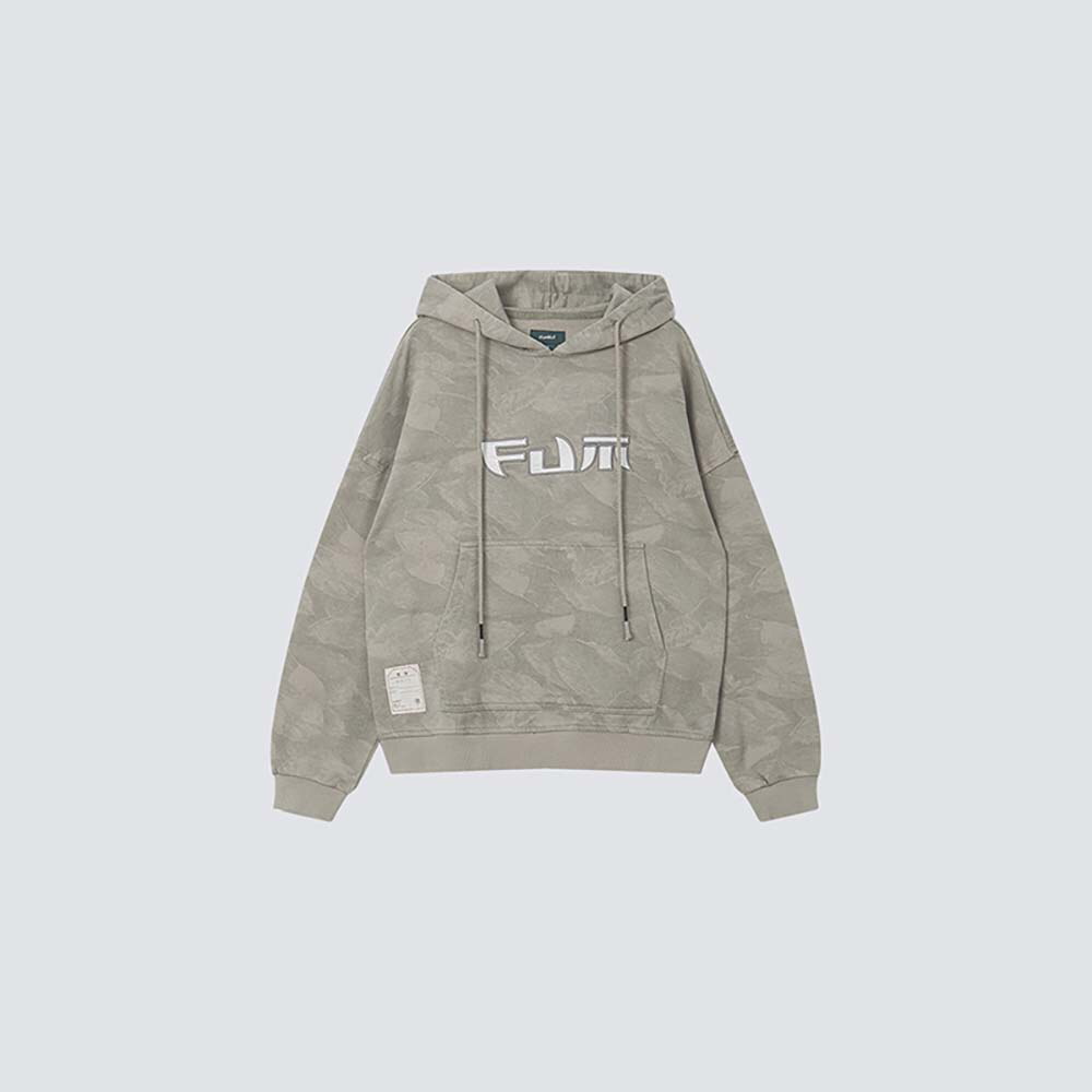 Khaki/L*XL-日字布繡FUM厚棉衛衣