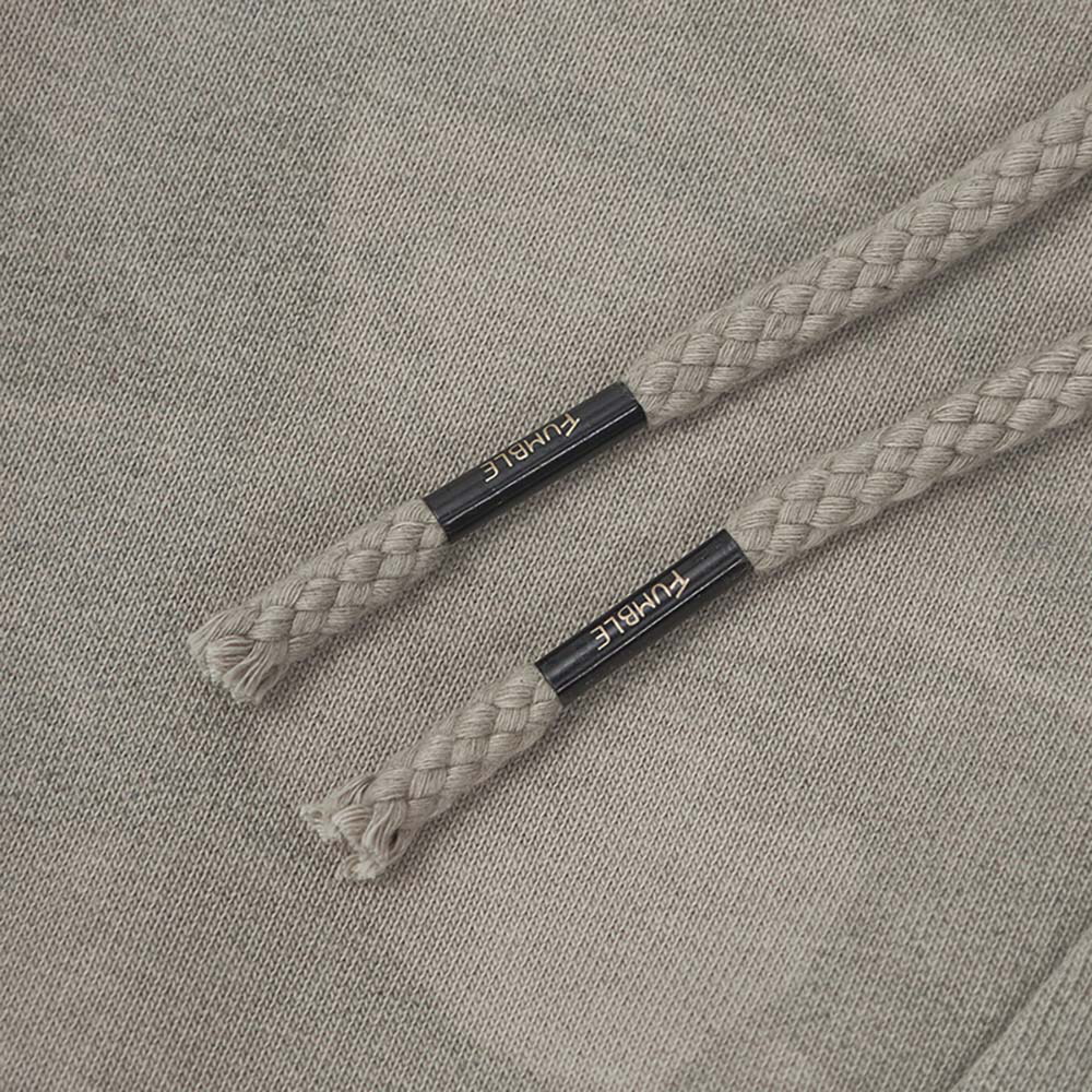 Khaki/L*XL-日字布繡FUM厚棉衛衣