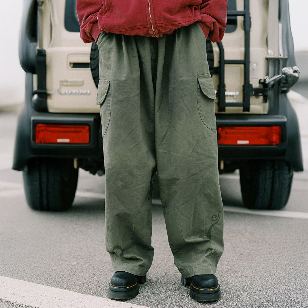 東京散步洗水工袋燈籠褲