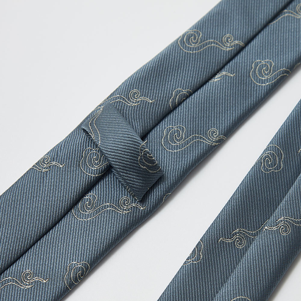 日式暗花魂紋領帶