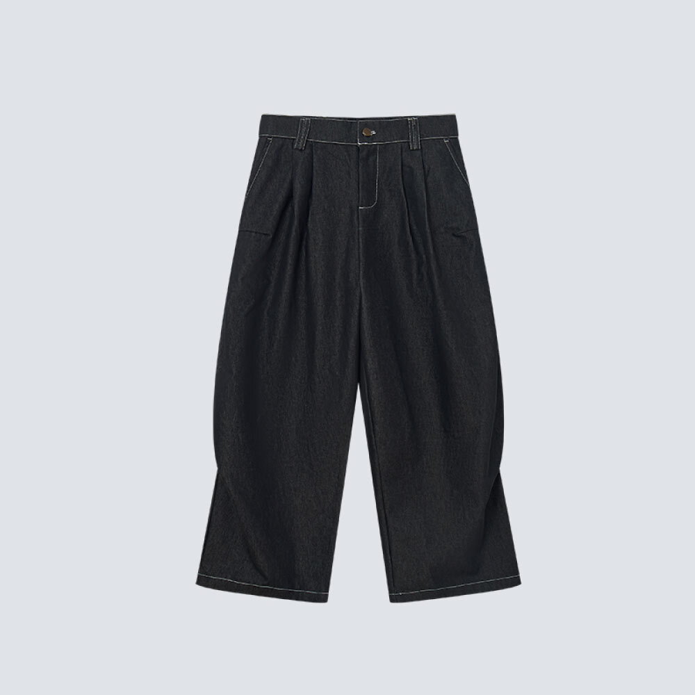 牛仔日式燈籠闊褲